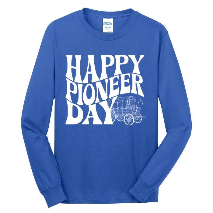 Utah Happy Pioneer Day Groovy Gift Tall Long Sleeve T-Shirt