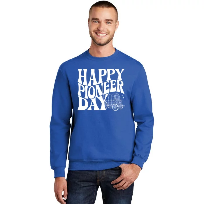 Utah Happy Pioneer Day Groovy Gift Tall Sweatshirt