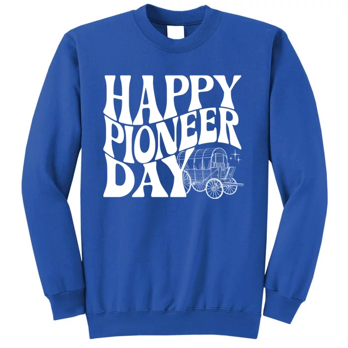 Utah Happy Pioneer Day Groovy Gift Tall Sweatshirt