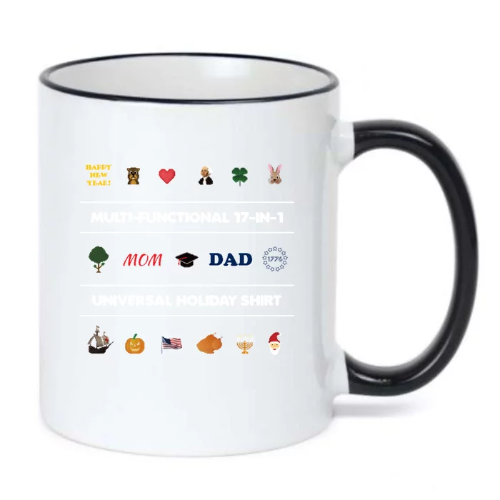 Universal Holiday Pixel Art Gift Black Color Changing Mug