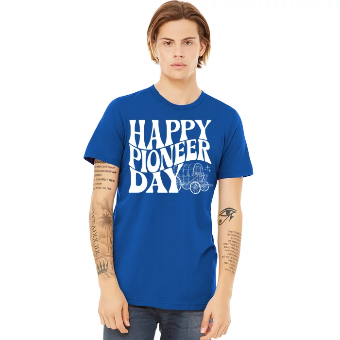 Utah Happy Pioneer Day Groovy Great Gift Premium T-Shirt