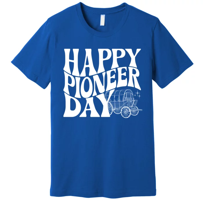 Utah Happy Pioneer Day Groovy Great Gift Premium T-Shirt