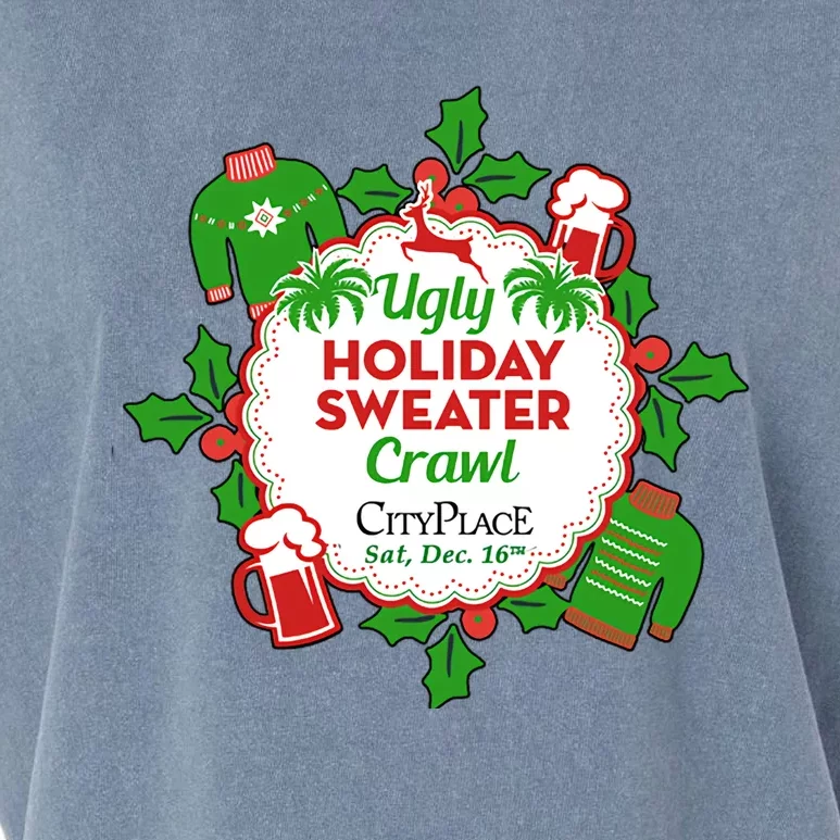 Ugly Holiday Sweater Crawl Cityplace Ugly Christmas Garment-Dyed Women's Muscle Tee