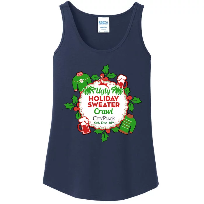 Ugly Holiday Sweater Crawl Cityplace Ugly Christmas Ladies Essential Tank