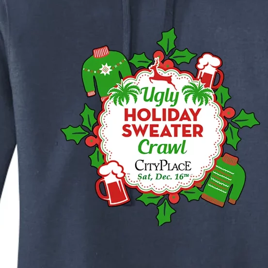 Ugly Holiday Sweater Crawl Cityplace Ugly Christmas Women's Pullover Hoodie