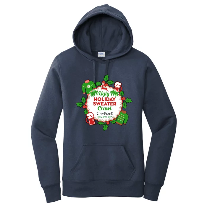 Ugly Holiday Sweater Crawl Cityplace Ugly Christmas Women's Pullover Hoodie