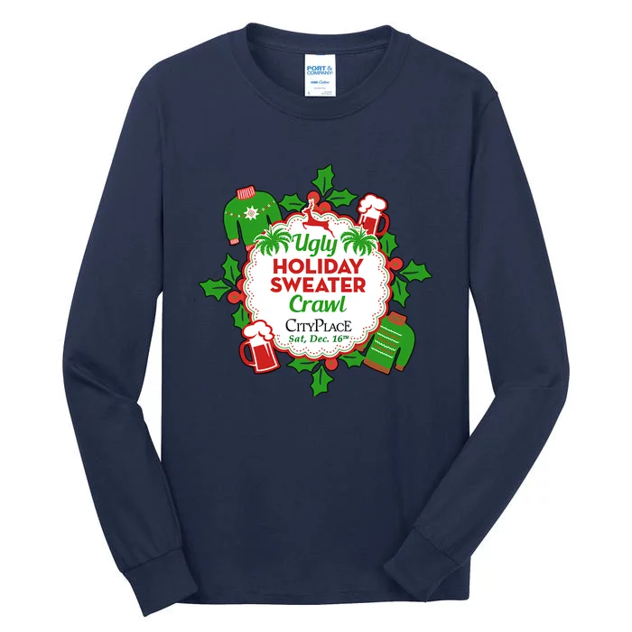 Ugly Holiday Sweater Crawl Cityplace Ugly Christmas Tall Long Sleeve T-Shirt