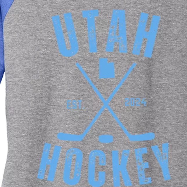 Utah Hockey Salt Lake Utah Hockey Women's Tri-Blend 3/4-Sleeve Raglan Shirt