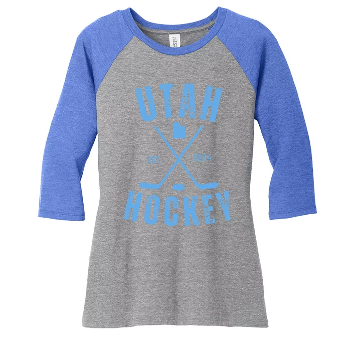 Utah Hockey Salt Lake Utah Hockey Women's Tri-Blend 3/4-Sleeve Raglan Shirt