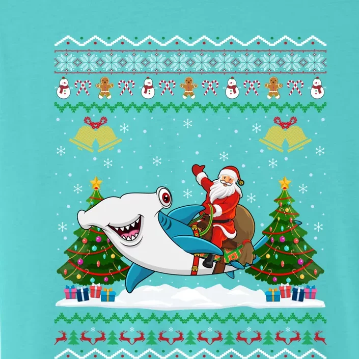 Ugly Hammerhead Shark Xmas Gift Santa Riding Shark Christmas Meaningful Gift ChromaSoft Performance T-Shirt