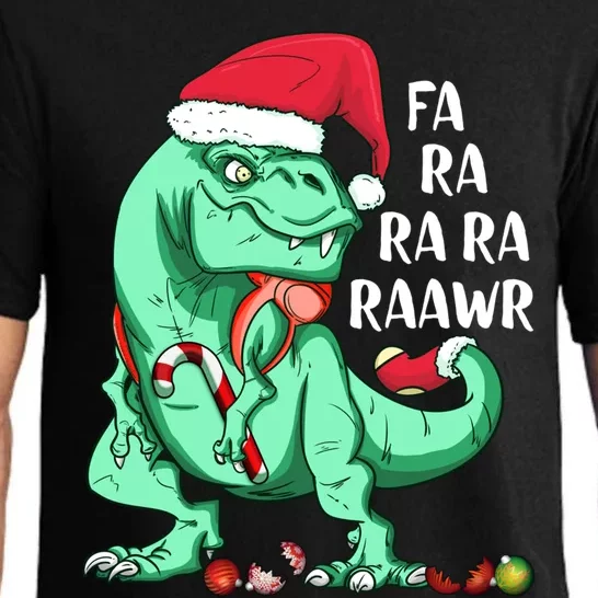 Un Holiday Tmeaningful Giftrex Dinosaur In Santa Hat Fa Ra Rawr Christmas Gift Pajama Set