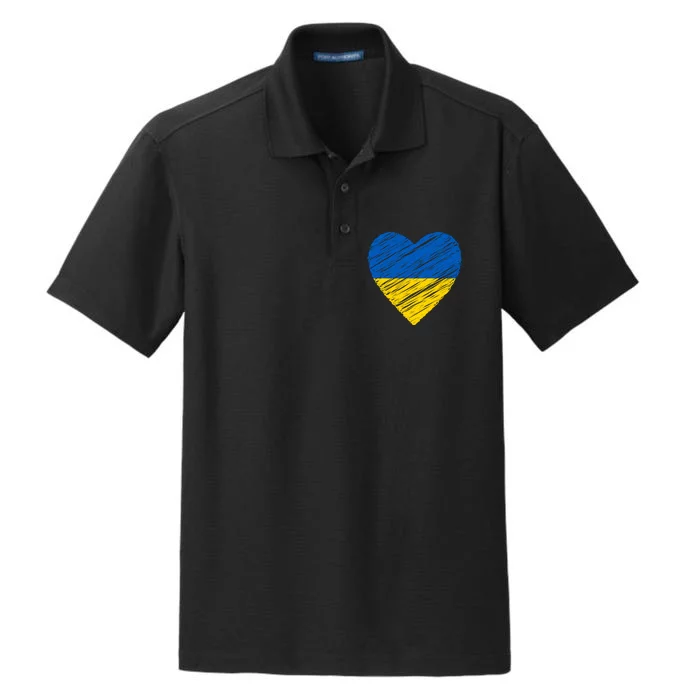 Ukraine Heart Dry Zone Grid Performance Polo