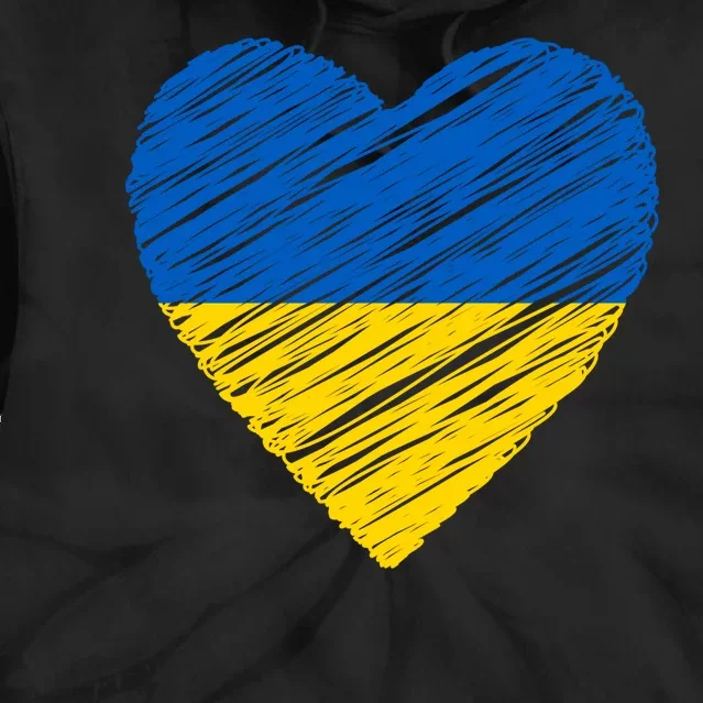 Ukraine Heart Tie Dye Hoodie