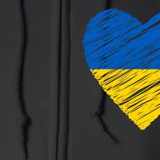 Ukraine Heart Full Zip Hoodie