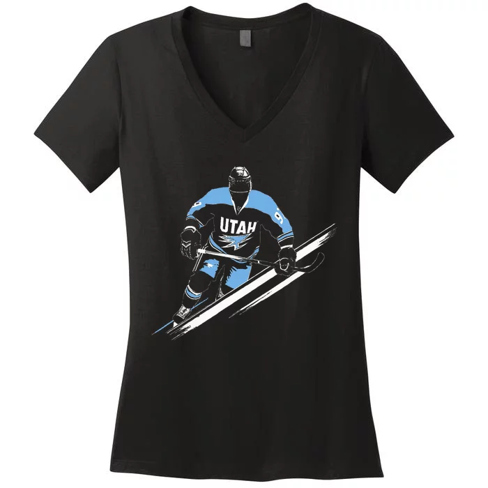 Utah Hockey Women's V-Neck T-Shirt