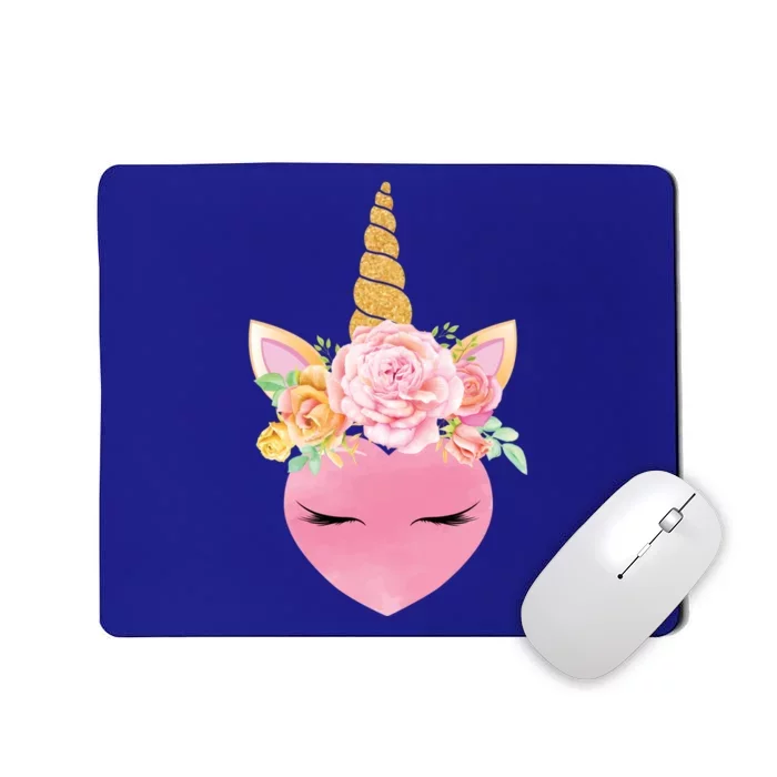 Unicorn Heart Valentines Day Funny Gift Magical Gift Mousepad