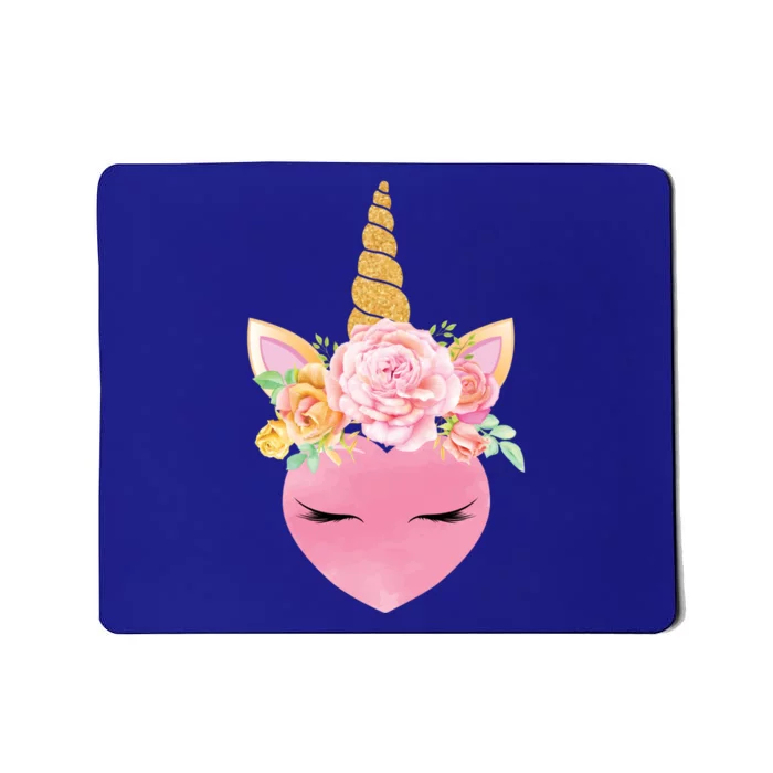 Unicorn Heart Valentines Day Funny Gift Magical Gift Mousepad