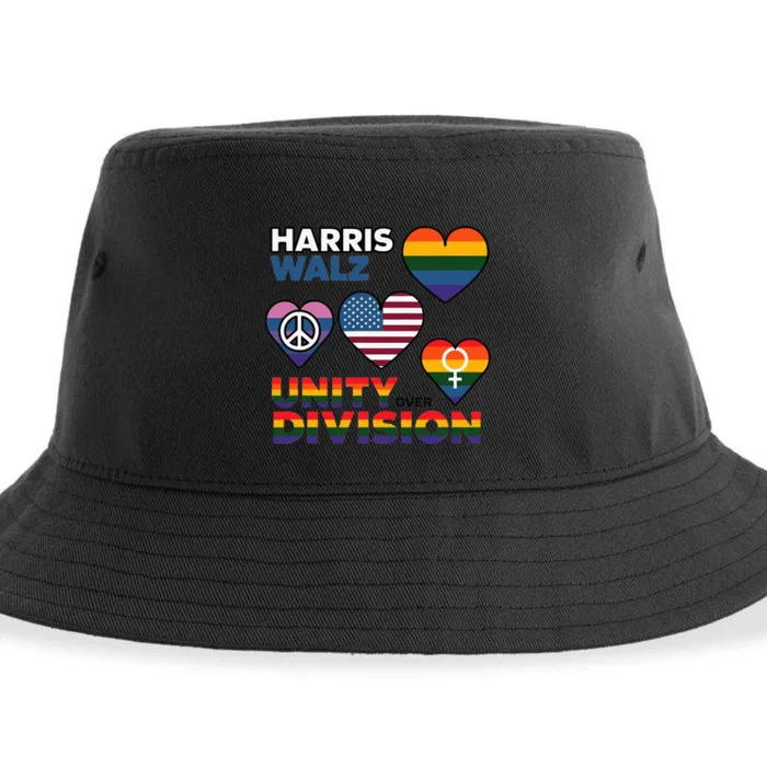 Unity Harris Walz For A United America Sustainable Bucket Hat