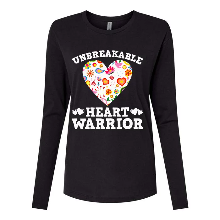 Unbreakable Heart Warrior Womens Cotton Relaxed Long Sleeve T-Shirt