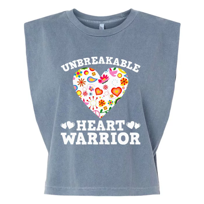 Unbreakable Heart Warrior Garment-Dyed Women's Muscle Tee