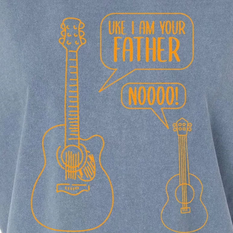 Uke I Am Your Father Ukulele Guitar Music Garment-Dyed Women's Muscle Tee