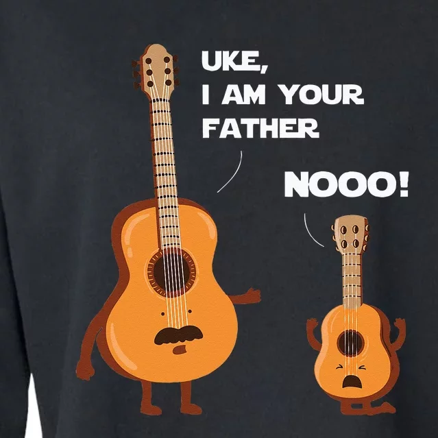 Uke I Am Your Father Funny Ukulele Guitar Music Guitarist Cropped Pullover Crew