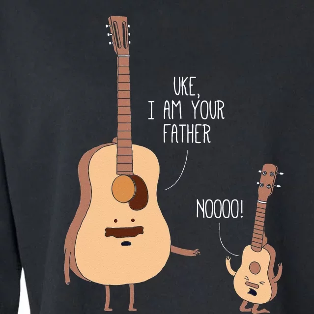 Uke I Am Your Father Ukulele Guitar Music Cropped Pullover Crew