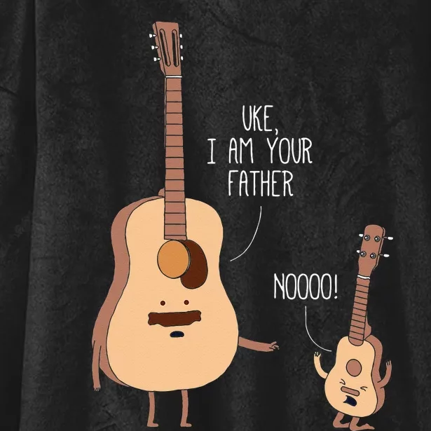 Uke I Am Your Father Ukulele Guitar Music Hooded Wearable Blanket