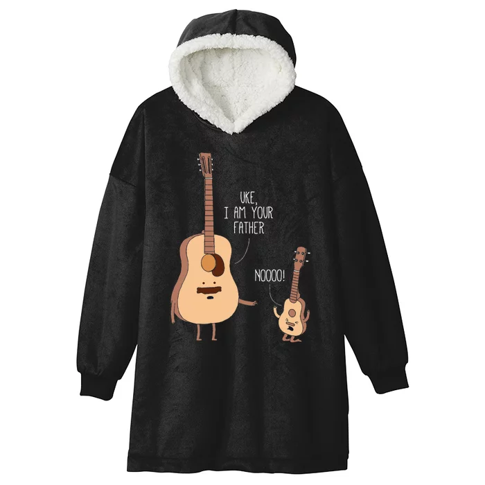 Uke I Am Your Father Ukulele Guitar Music Hooded Wearable Blanket