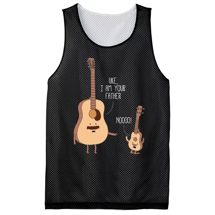 Uke I Am Your Father Ukulele Guitar Music Mesh Reversible Basketball Jersey Tank