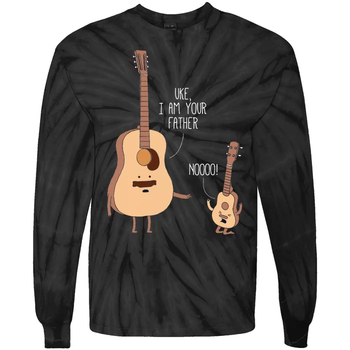 Uke I Am Your Father Ukulele Guitar Music Tie-Dye Long Sleeve Shirt