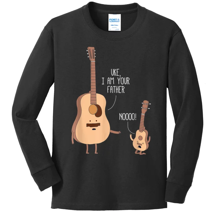 Uke I Am Your Father Guitar Ukulele Music Hilarious Gift Kids Long Sleeve Shirt