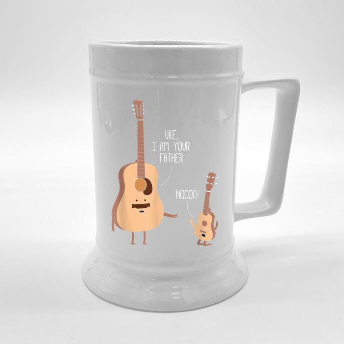 Uke I Am Your Father Guitar Ukulele Music Hilarious Gift Front & Back Beer Stein