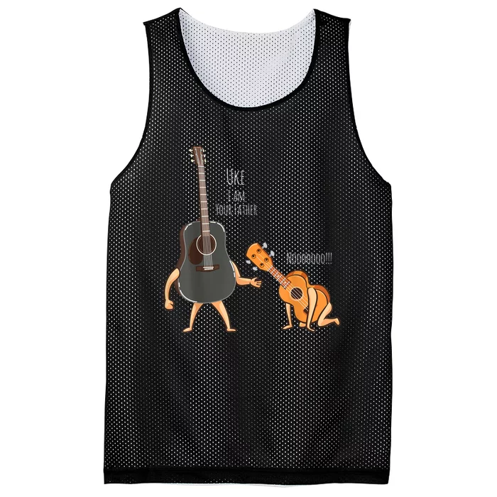 Uke I Am Your Father Guitar Ukulele Music Hilarious Gift Mesh Reversible Basketball Jersey Tank