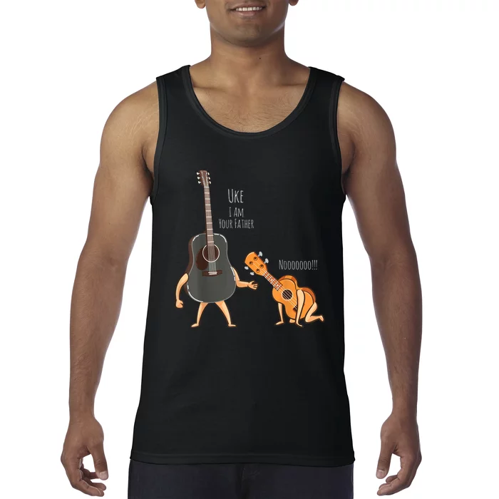 Uke I Am Your Father Guitar Ukulele Music Hilarious Gift Tank Top