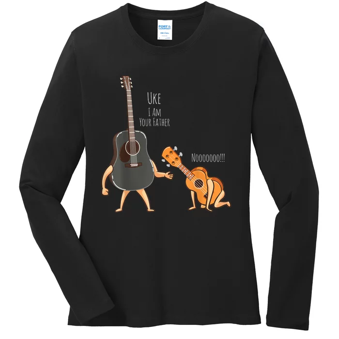 Uke I Am Your Father Guitar Ukulele Music Hilarious Gift Ladies Long Sleeve Shirt