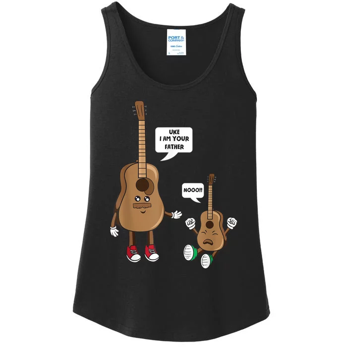 Uke I Am Your Father Guitar Ukulele Music Hilarious Gift Ladies Essential Tank