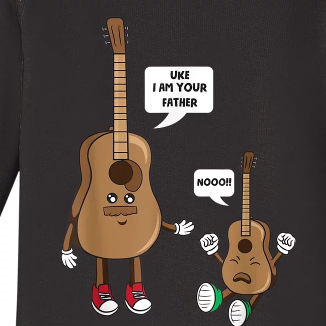 Uke I Am Your Father Guitar Ukulele Music Hilarious Gift Baby Long Sleeve Bodysuit