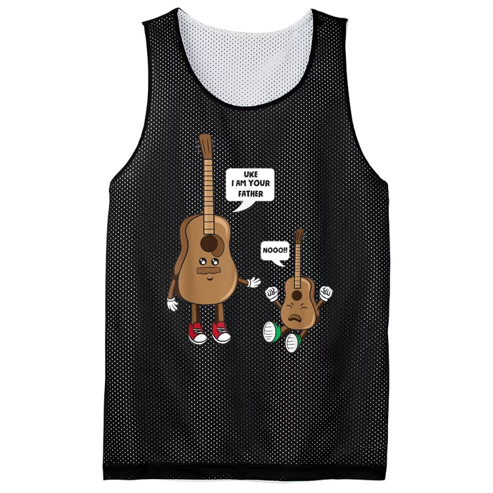 Uke I Am Your Father Guitar Ukulele Music Hilarious Gift Mesh Reversible Basketball Jersey Tank