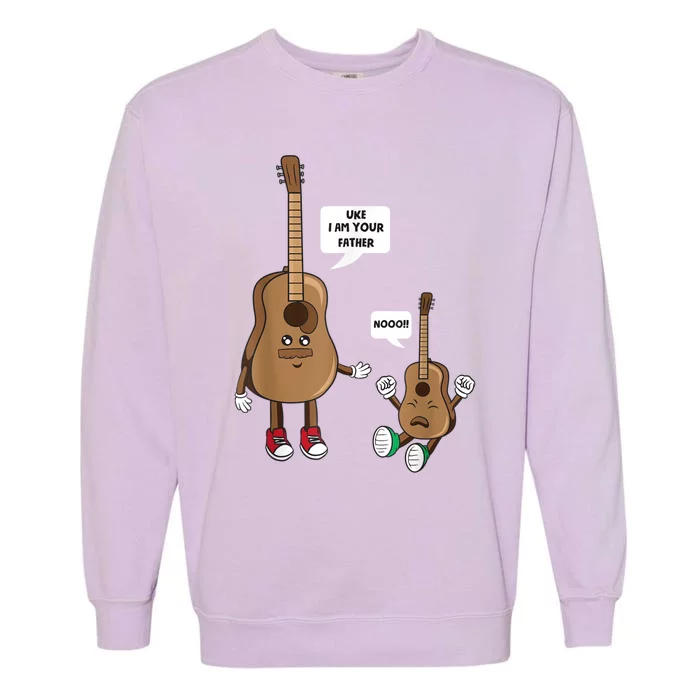 Uke I Am Your Father Guitar Ukulele Music Hilarious Gift Garment-Dyed Sweatshirt