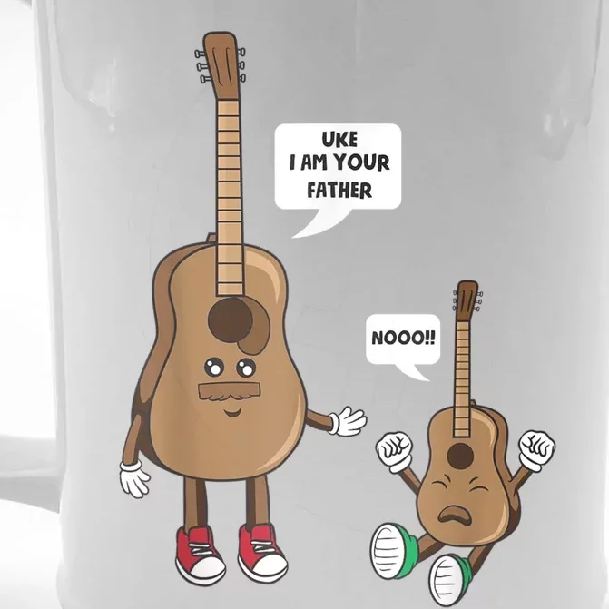 Uke I Am Your Father Guitar Ukulele Music Hilarious Gift Front & Back Beer Stein