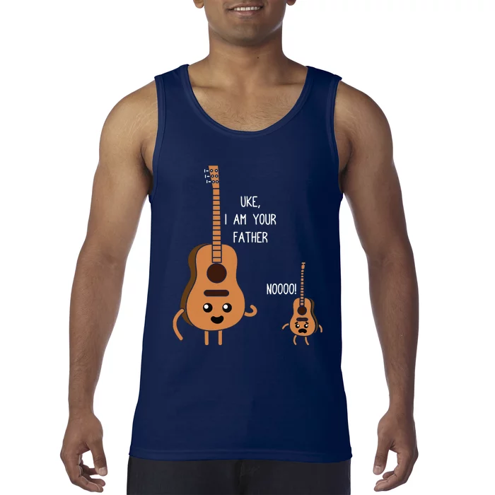 Uke I Am Your Father Funny Ukulele Banjo Guitar Player Gift Tank Top