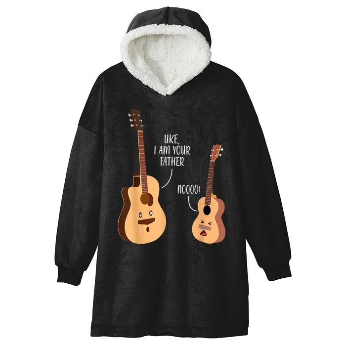 Uke I Am Your Father Guitar Ukulele Music Hilarious Gift Hooded Wearable Blanket