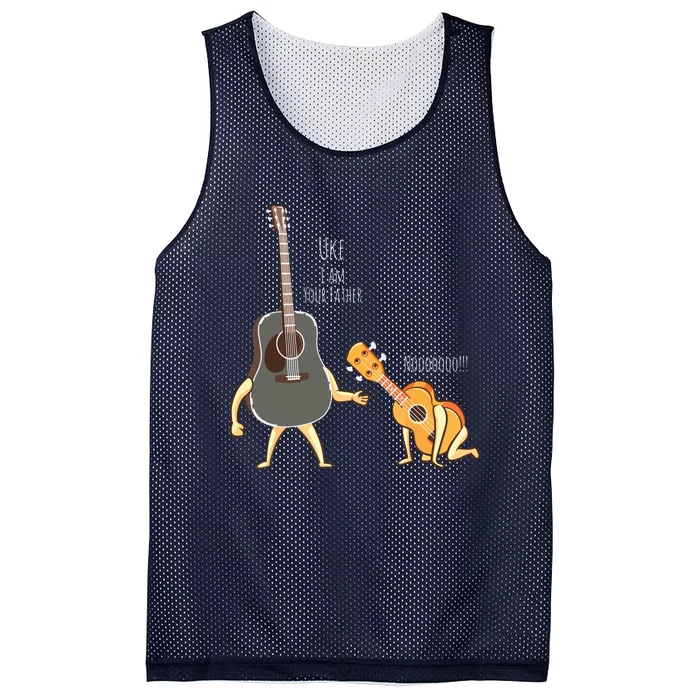 Uke I Am Your Father Guitar Ukulele Music Hilarious Gift Mesh Reversible Basketball Jersey Tank