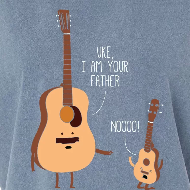 Uke I Am Your Father Ukulele Guitar Music Garment-Dyed Women's Muscle Tee