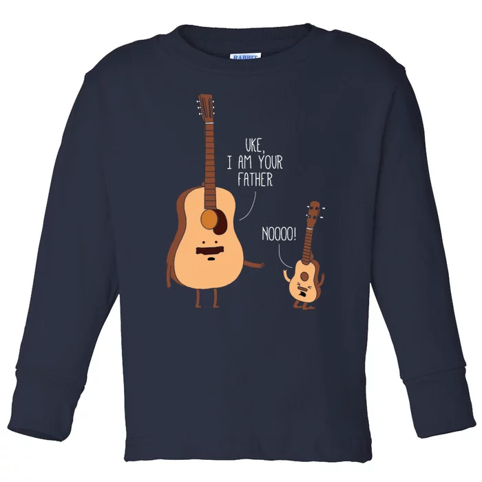 Uke I Am Your Father Ukulele Guitar Music Toddler Long Sleeve Shirt