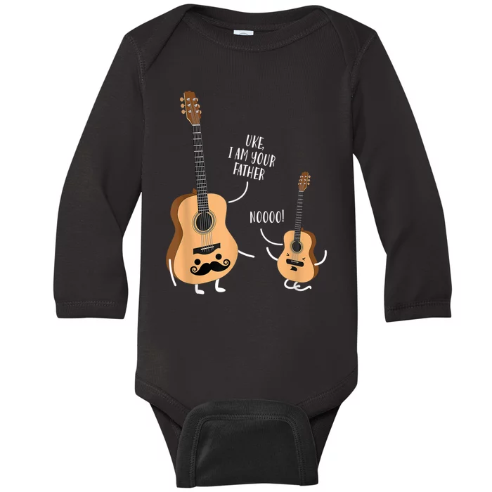 Uke I Am Your Father Guitar Ukulele Music Hilarious Gift Baby Long Sleeve Bodysuit