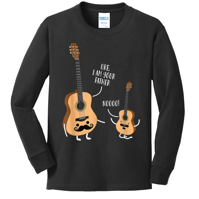 Uke I Am Your Father Guitar Ukulele Music Hilarious Gift Kids Long Sleeve Shirt