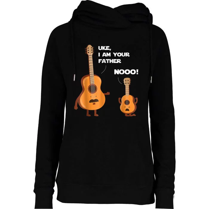 Uke I Am Your Father Guitar Ukulele Music Hilarious Gift Womens Funnel Neck Pullover Hood