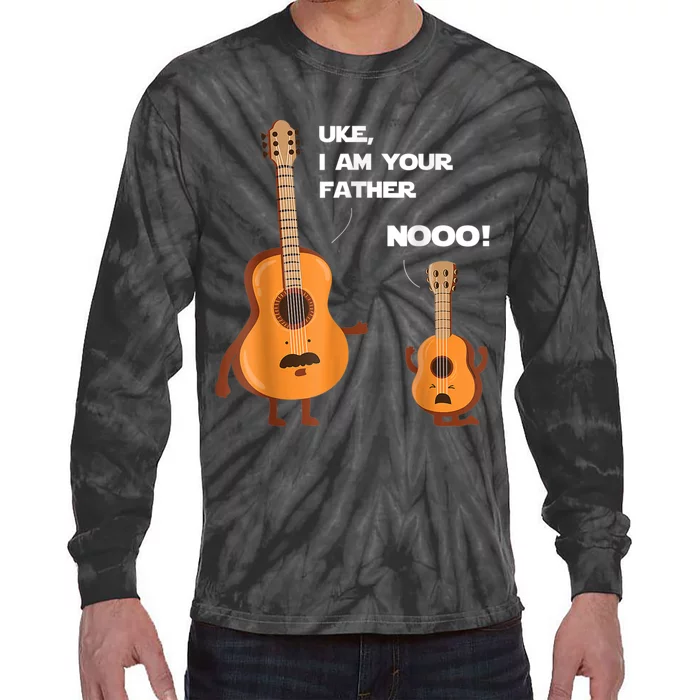 Uke I Am Your Father Guitar Ukulele Music Hilarious Gift Tie-Dye Long Sleeve Shirt